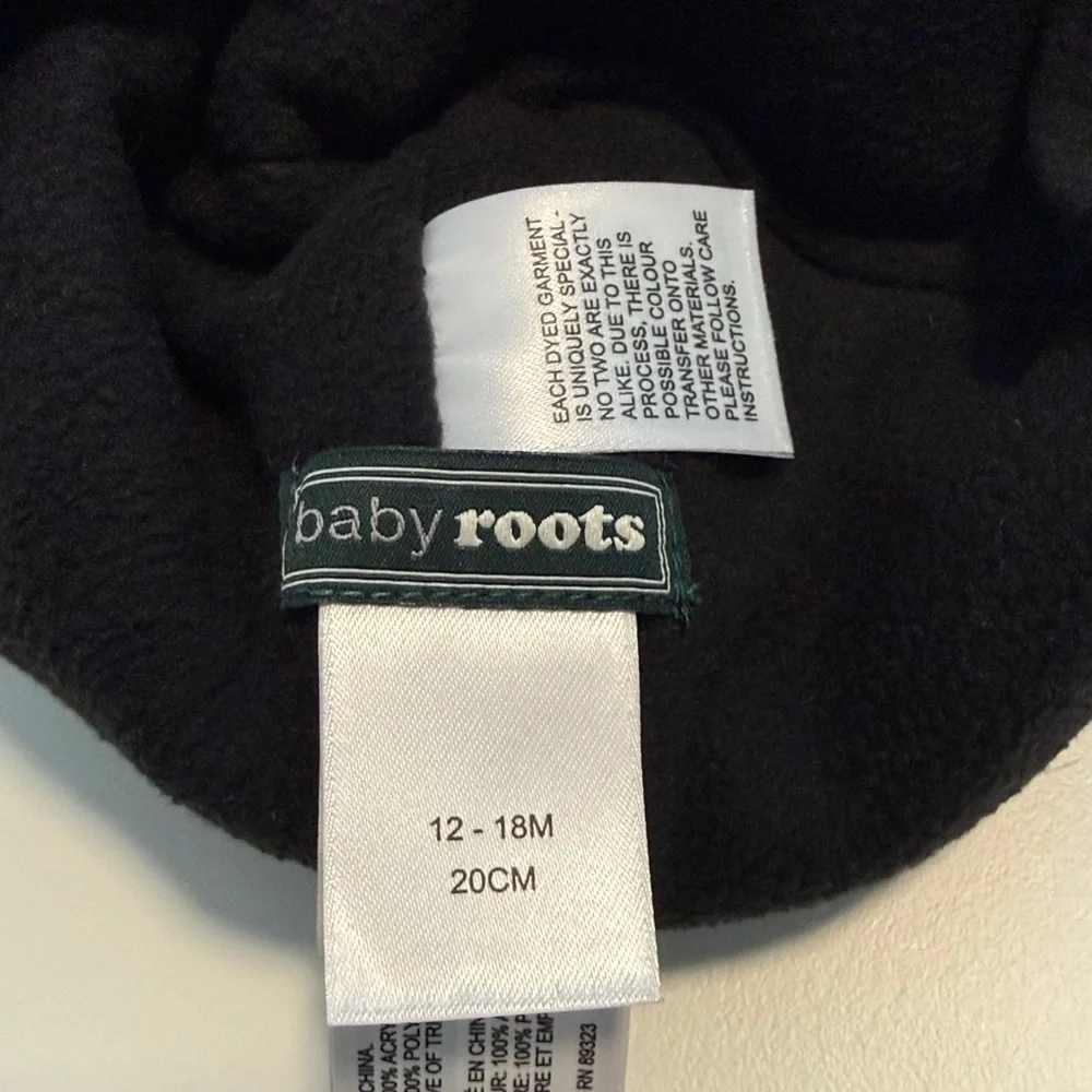Roots 12 - 18M Baby Bear Ear Knit Winter Outdoor Beanie Hat